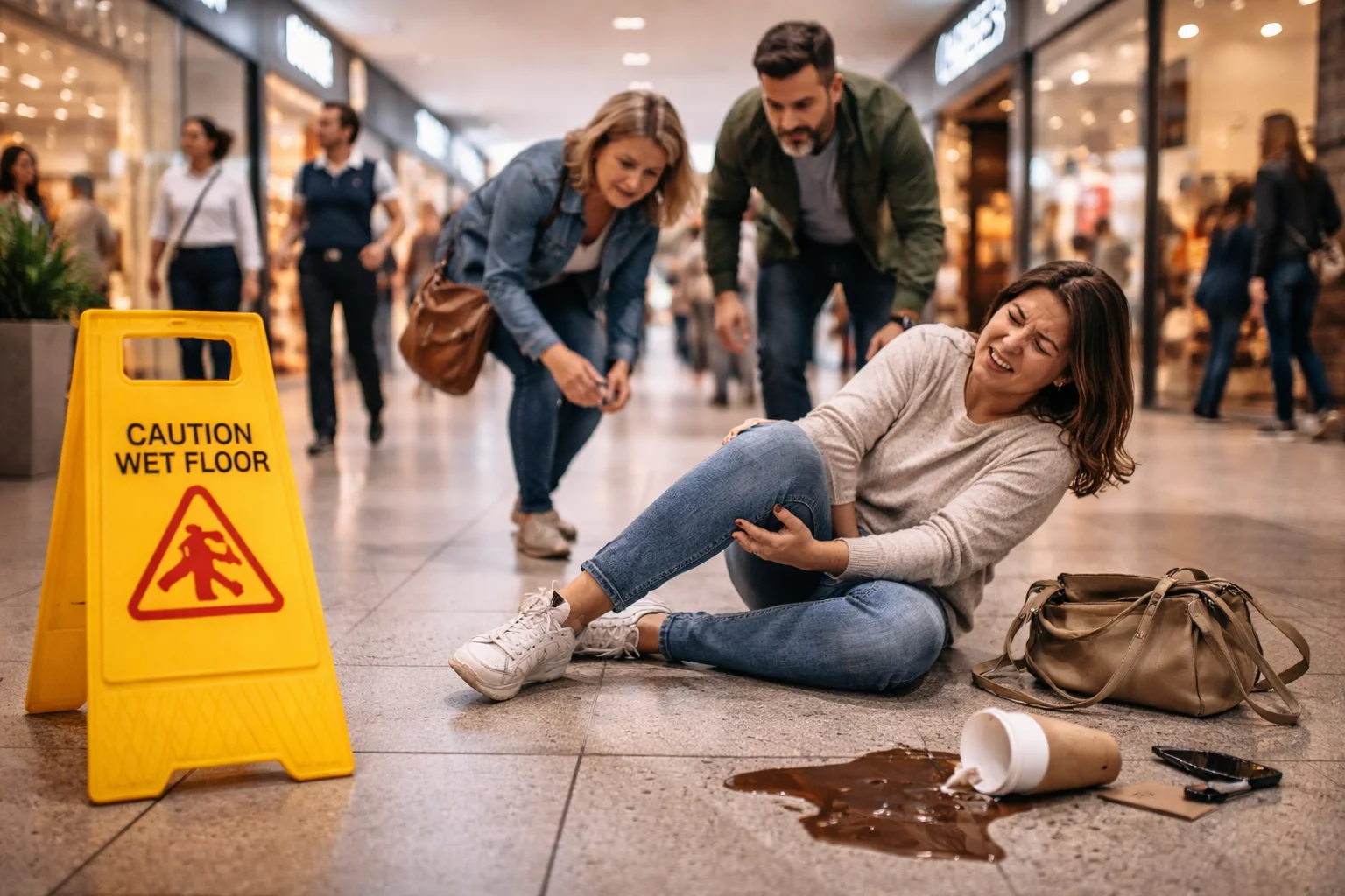 Que faire après une chute dans un centre commercial ?